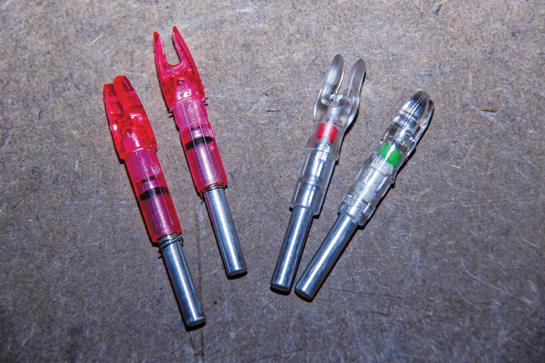 Make use of bright or irradiated nocks